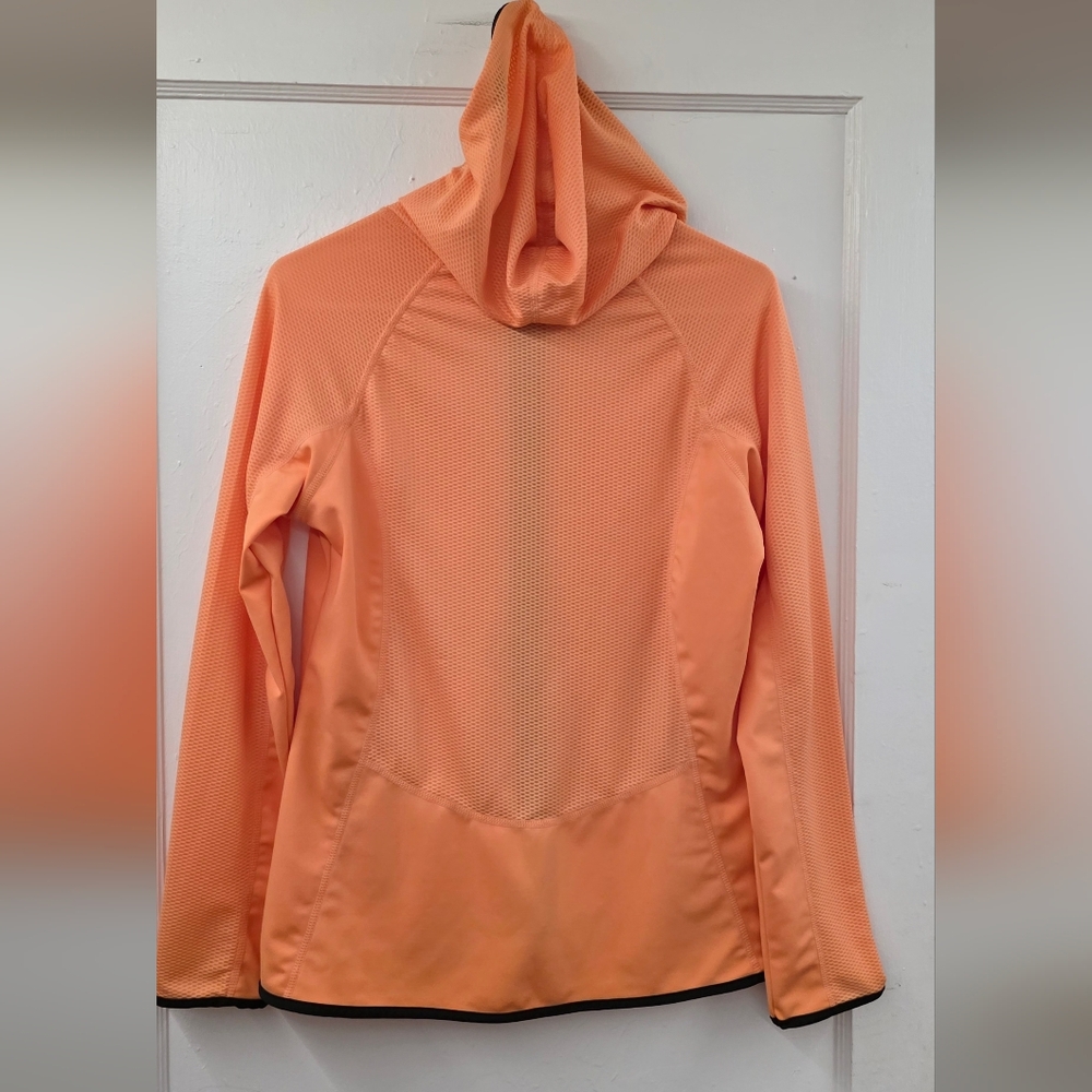 🍁CALI Sport Coral Mesh Zip Up Hoodie M Lightweight Athletic Jacket Breathable - Picture 2 of 7